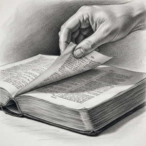 Charcoal_Hand_Turning_Bible_Page_300 x 300