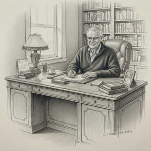 Lincoln writing at office desk_Charcoal_300 x 300